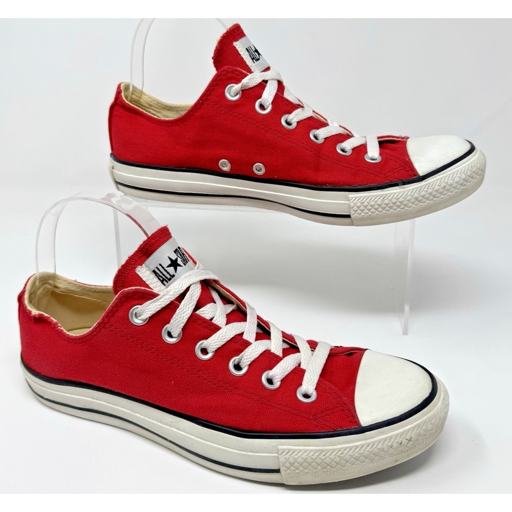 CONVERSE All Star CHUCK TAYLOR Low Top Electric Red Sneaker MENS‎ 7 Womens 9 VTG